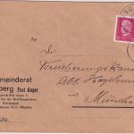 DR - 2x8 Pfg. Nothilfe u.a. Brief Anger - München 1931