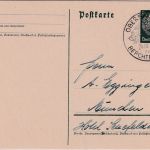 DR - Obersalzberg ü. Berchtesgaden Poststelle I Handwerbestempel Ganzsache 1937