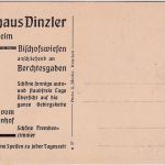 Bayern - Bischofswiesen Landhaus Dinzler col. AK ungelaufen ca. 1920
