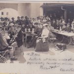 Bayern - Berchtesgaden Biergarten private Foto-AK gelaufen 1901