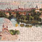 Sachsen - Bautzne in Zukunft Eing. z. Brücke farb. Mehrbild-AK gelaufen 1902