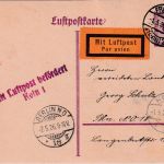 DR - 15 Pfg. Adler/Sockel Ganzsache/Luftpostkarte Frankfurt a/M - Berlin 1.5.26