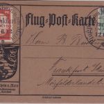 DR - 20 Pfg. Rhein/Main-Flugpost Sonderkarte Frankfurt a/M 12.6.12