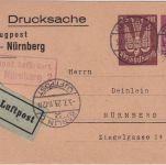 DR-Infla - 25 M. Holztaube u.a. Privatganzsache/Luftpostkarte Berlin 30.6.23