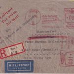 DR - Bonn 1940 100+80 Pfg. AFS Luftpost-Einschreibebrief n. BRASILIEN