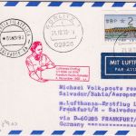 BRD - 200 Pfg. ATM Luftpostkarte LH-1st-Flug n. SALVADOR Görlitz 1993