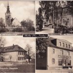 Sachsen - Horka (Kr. Niesky) Kirche Schule Konsum etc. sw-Mehrbild-AK 1978