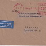 DR - Berlin SW11 1937 22 Pfg. AFS "Albrecht&Heinrich" Luftpostbrief n. München