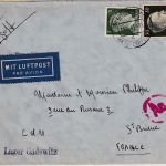 DR - 30+5 Pfg AH Luftpostbrief/Zwangsarbeiter n. FRANKREICH Gräfenhainichen 1943