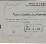 DR - 50+20+10 Pfg. K/A Paketkarte i.d. SCHWEIZ Chemnitz - Solothurn 1898