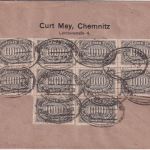 DR-Infla - Chemnitz Aue Adorf Bahnpost Zug 1772 Brief Chemnitz - Kempten 1923