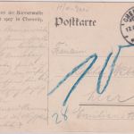 Sachsen - Chemnitz Erzgeb. Sängerbund Bannerweihe 1907 farb. AK gelaufen 1907