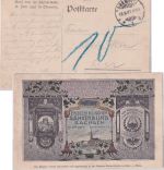 Sachsen - Chemnitz Erzgeb. Sängerbund Bannerweihe 1907 farb. AK gelaufen 1907