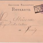DR - Wittgensdorf (Bz. Zwickau) 3.11.85 Ra3 Ganzsache n. Penig