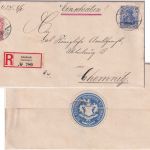 DR - 10+20 Pfg. Germania Einschreibebrief Limbach (Sachsen) - Chemnitz 1909