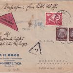 DR - Mühlau ü. Burgstädt Poststelle I Nachnahmebrief n. Sonneberg 1934