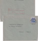 All.Bes. - 50 Pfg. Arbeiter Brief n. BELGIEN Stollberg - Neuville 1948