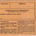 DR - 50+2x20 Pfg. Korbdeckel Paketkarte (Selbstbucher) Siebenlehn - Hamburg 1924
