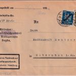DR - 40+20 Pfg. Adler/Dienst Zustellurkunde Sayda - Olbernhau 1928