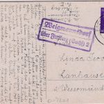 DR - Weigmannsdorf ü. Freiberg (Sachs.) Landpost-Ra2 Karte n. Lanhausen 1943