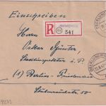 All.Bes. - 75+8+2 Pfg. Ziffer Einschreibebrief Oberlungswitz - Berlin 23.8.47