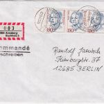 BRD - 3x150 Pfg. Frauen Einschreibebrief Annaberg-Buchholz - Berlin 1993