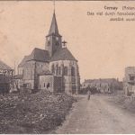 Frankreich/Ardennen - Cernay Kirche u. zerstörte Ortschaft sw-AK/Feldpost 1915