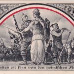 DR - Germania/Soldat/Bauer Propagandakarte (Res.IR Nr. 71) Feldpost 1915