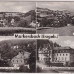 Sachsen - Markersbach (Erzgeb.) Erholungsheime etc. sw-Mehrbild-AK 1973