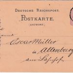 DR - Mülsen 27.V.85 nachv. sächs. K2 Ganzsache n. Altenburg