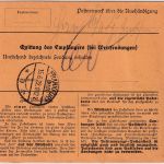 DR-Infla - 5 M. Queroval u.a. Paketkarte Zwickau - Frankfurt a/M. 1922