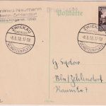 DR - Zwickau (Sachsen) Schützenplatz 8.8.38 SST Drucksachenkarte n. Berlin
