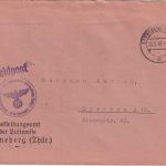 DR - Sonneberg 1943 Feldpostbrief Bekleidungsamt d. Luftwaffe n. Dresden
