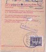 DDR - 70+40 Pfg. Aufbau Einzahlungsauftrag Glauchau 1989