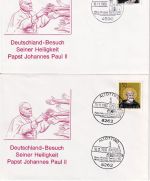 BRD - Papst Johannes Paul II. Deutschlandbesuch 7 Belege mit SST + Fahrkarte !
