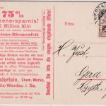 DR - 3 Pfg. Germania Perfin "FZ" Drucksachenkarte Werdau - Gera 1907