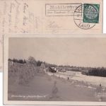 DR - Mühlleithen ü. Auerbach (Vogtland) Landpost-Ra2 Karte n. Pössneck 1934