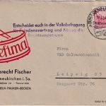 DDR - Markneukirchen 1954 illustr. Firmenbrief m. Propaganda-L3 n. Leipzig