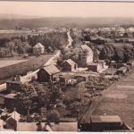 Sachsen - Grünbach (Vogtland) Ortsansicht/Luftaufnahme sw-AK gelaufen 1972