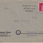 DR - (10) Plauen 4 13.2.45 Masch.stpl./Posteigenwerbung Brief n. Reichenbach