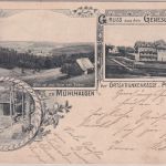 Sachsen - Mühlhausen Genesungsheim der AOK sw-Mehrbild-AK 1901