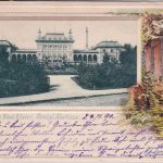Sachsen - Bad Elster Kgl. Kurhaus "Waldtier"-Passepartout-AK gelaufen 1904