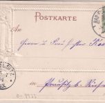 Sachsen - Bad Elster Kgl. Kurhaus "Waldtier"-Passepartout-AK gelaufen 1904