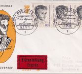 Berlin - 3x60 Pfg. 150. Todestag Hoffmann Schmuck-FDC/Eilbrief ESST 18.5.72