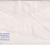 Berlin - 3x120 Pfg. Wofa Luftpost-Einschreibebrief n. USA Moers - New York 1985