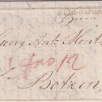 Bayern/Österreich - Regenspurg L1 Teilfrancobrief n. Botzen 1800 - mit Inhalt