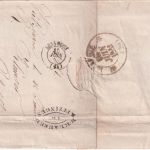 Bayern/Frankreich - Kitzingen 12/6 roter HKS Portobrief n. Beaume 1844