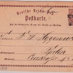 DR - 1/2 Gr Brustschild Ganzsache Bahnpost-L3 Eisenach Berlin Aufgabe Sulza 1873