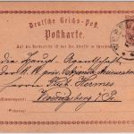 DR - Wesel 3 FEBR. 74 Hufeisen-Stpl. 1/2 Gr Brustschild Ganzsache n. Königsberg