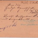 DR - Wesel 3 FEBR. 74 Hufeisen-Stpl. 1/2 Gr Brustschild Ganzsache n. Königsberg